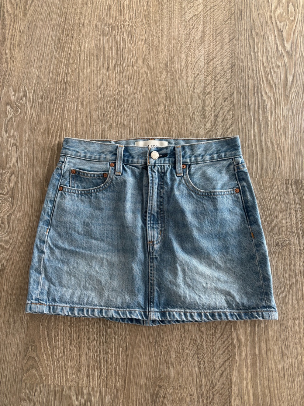 Denim Forum Light Blue Denim Mini Skirt